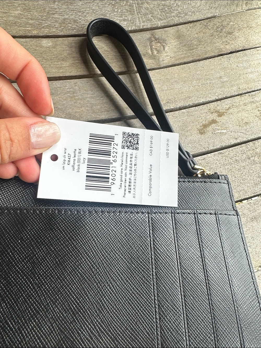 kate spade Black Saffiano Zip Wristlet - Picture 3 of 4